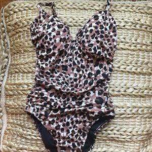 women’s medium cheetah print one piece